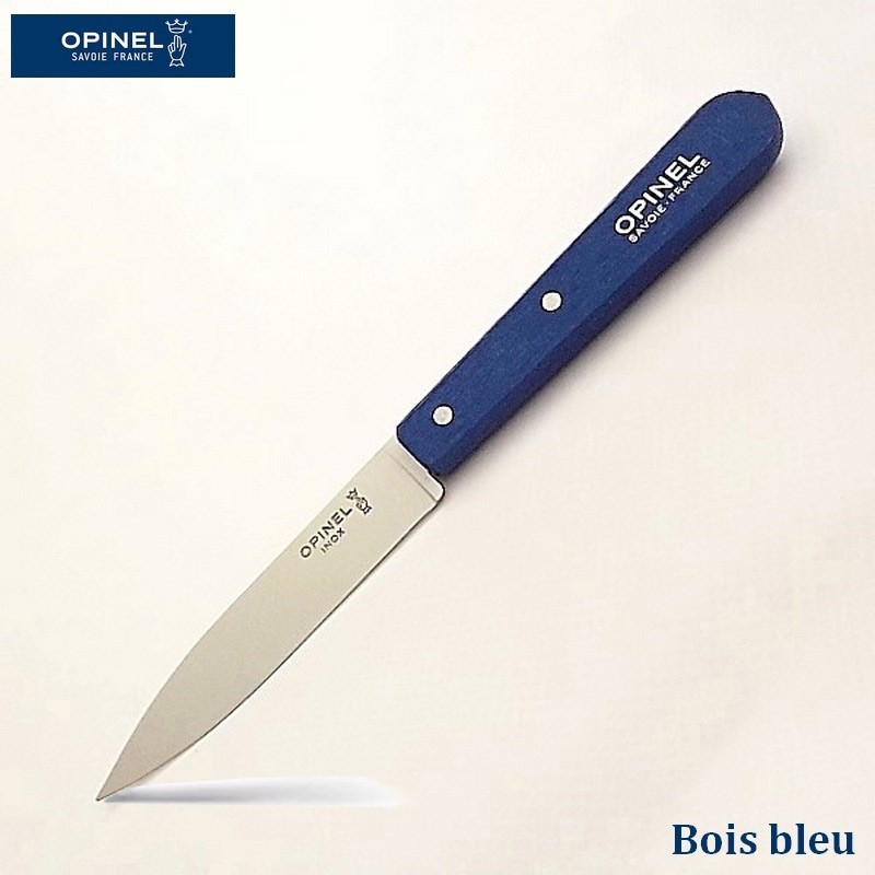 Opinel Couteau de cuisine sans dents bois bleu vue 1 Opinel Couteau de cuisine sans dents bois bleu vue 1