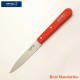 Opinel Couteau de cuisine sans dents bois mandarine vue 1