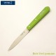 Opinel Couteau de cuisine sans dents bois vert pomme vue 1