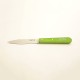 Opinel Couteau de cuisine sans dents bois vert pomme vue 2