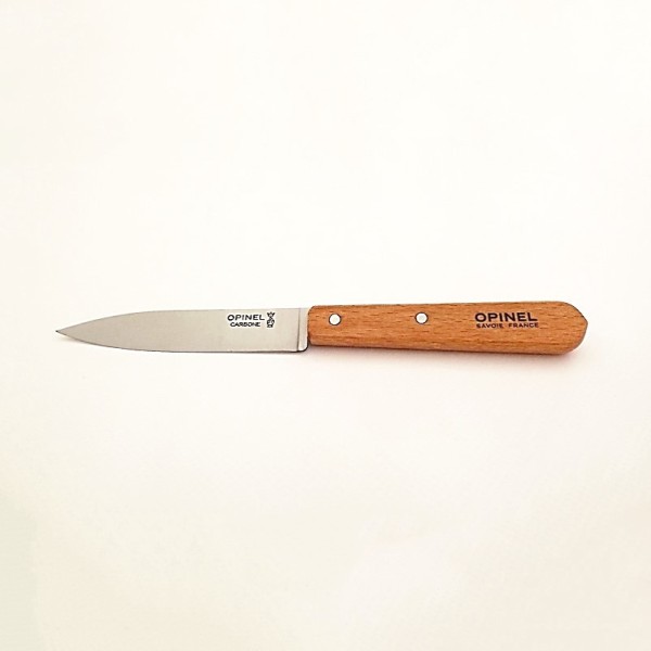 Opinel Couteau de cuisine carbone bois naturel vue 2