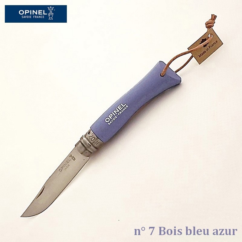 Opinel Couteau de poche baroudeur n° 7 bois bleu vue 1