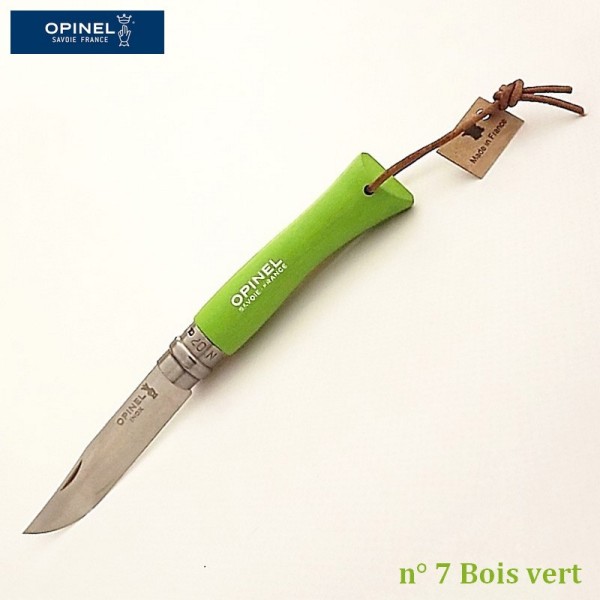 Opinel Couteau de Poche Baroudeur N°7 Bois vert - Vue 1