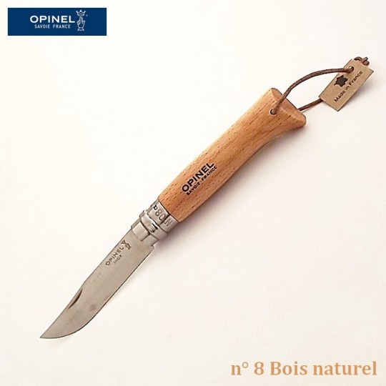 Opinel Couteau de Poche Baroudeur N°8 Bois naturel - Vue 1