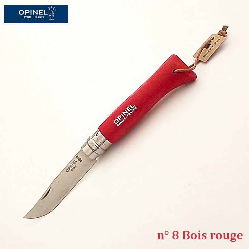 Opinel Couteau de Poche Baroudeur N°8 Bois rouge - Vue 1 Opinel Couteau de Poche Baroudeur N°8 Bois rouge - Vue 1