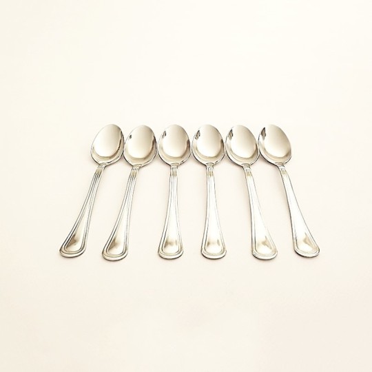 Lot de 6 Cuillères à Dessert Inox - 13 cm