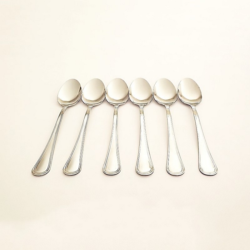 Lot de 6 cuillères à soupe inox - vue 1 Lot de 6 cuillères à soupe inox - vue 1