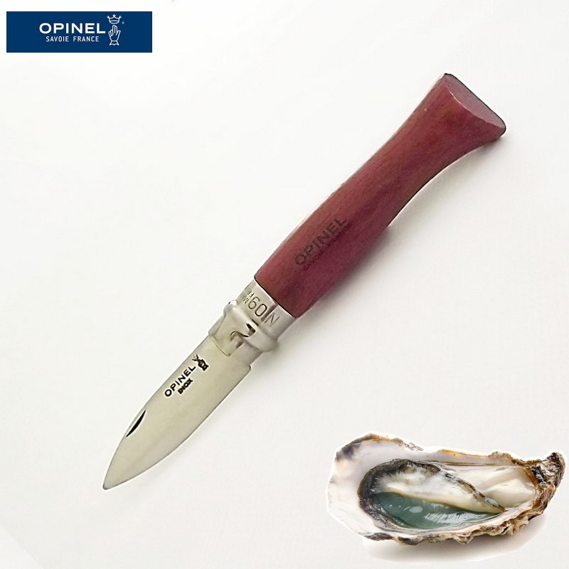 Opinel couteau de poche a huitre - bois de bubinga - vue1 Opinel couteau de poche a huitre - bois de bubinga - vue1