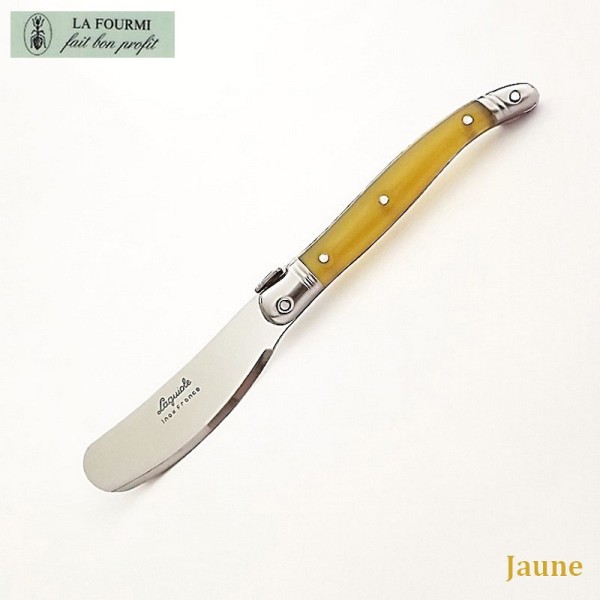 Laguiole couteau à beurre jaune