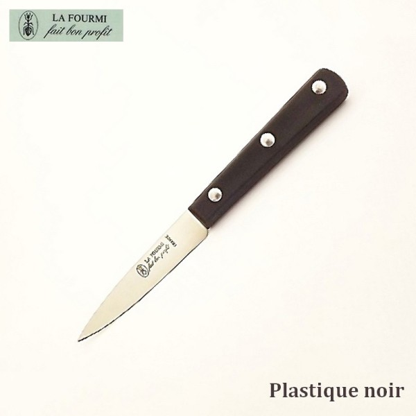 La Fourmi Couteau de Cuisine Lisse 8 cm -  Plastique Noir