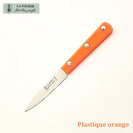 La Fourmi Couteau de Cuisine Lisse 8 cm Plastique Orange