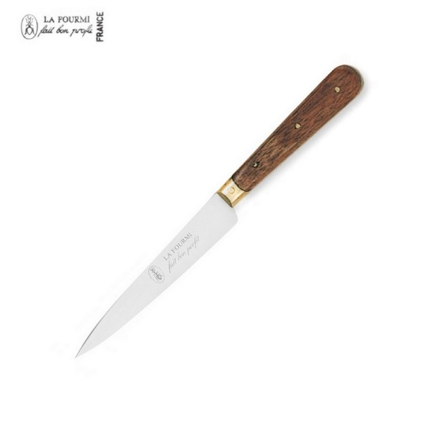 La Fourmi Couteau de Cuisine Mitre Laiton 10 cm - Bois Classique