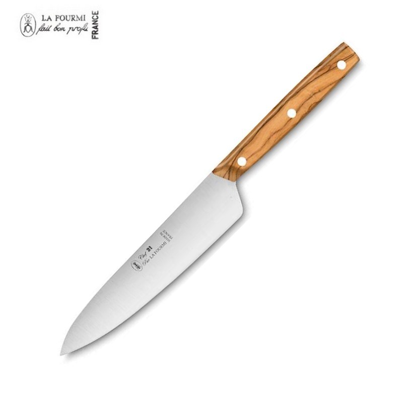 La Fourmi couteau de cuisine chef luxe - bois olivier