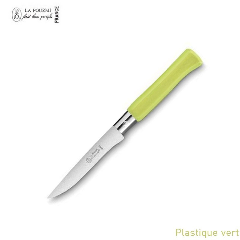 La Fourmi couteau de table gamme country sans dents - plastique vert
