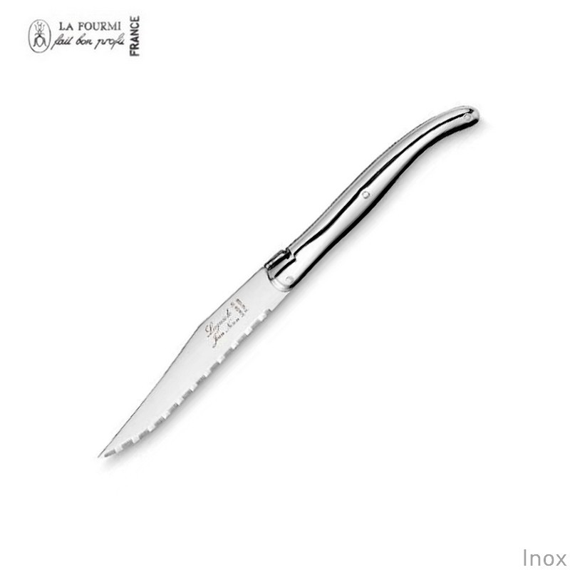 Laguiole par la fourmi couteau de table cranté - inox Laguiole par la fourmi couteau de table cranté - inox