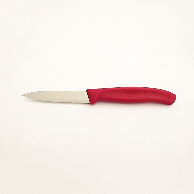 Victorinox - Couteau de Cuisine Cranté 8 cm - Rouge - Vue 1 Victorinox - Couteau de Cuisine Cranté 8 cm - Rouge - Vue 1
