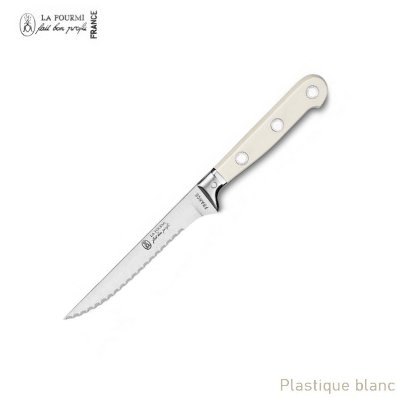 La fourmi couteau de table prestige cranté à dents - plastique blanc La fourmi couteau de table prestige cranté à dents - plastique blanc