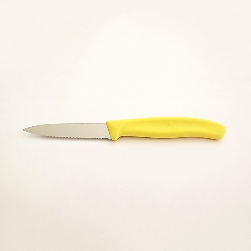 Victorinox - Couteau de Cuisine Cranté 8 cm - Jaune - Vue 1