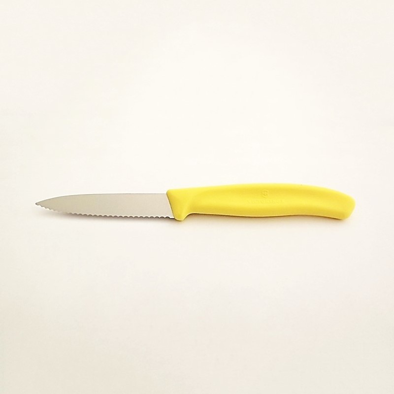 Victorinox - Couteau de Cuisine Cranté 8 cm - Jaune - Vue 1 Victorinox - Couteau de Cuisine Cranté 8 cm - Jaune - Vue 1