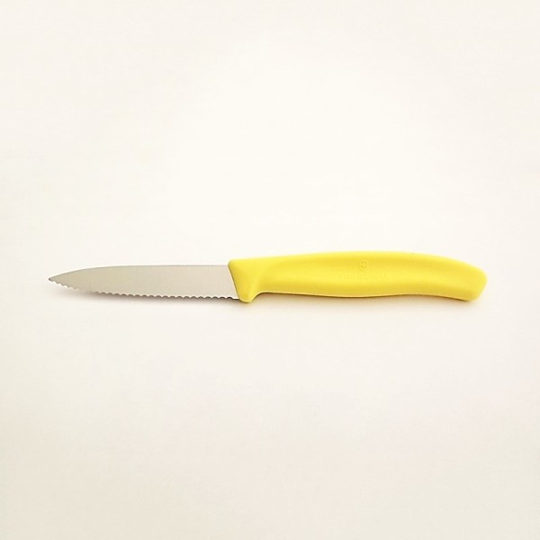 Victorinox - Couteau de Cuisine Cranté 8 cm - Jaune - Vue 1