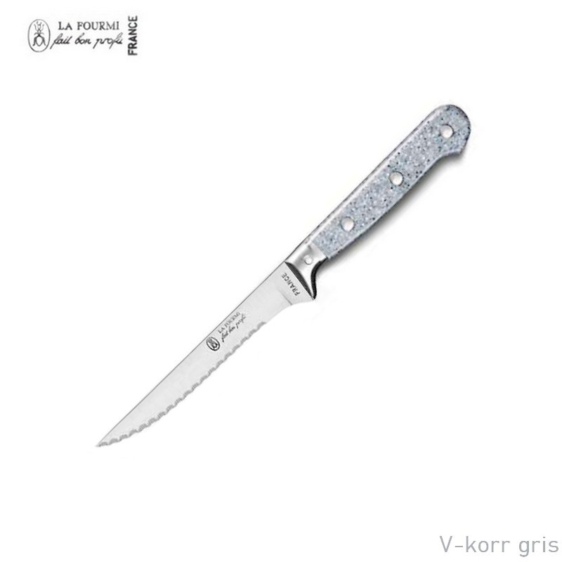La fourmi couteau de table prestige cranté à dents - v-korr gris La fourmi couteau de table prestige cranté à dents - v-korr gris