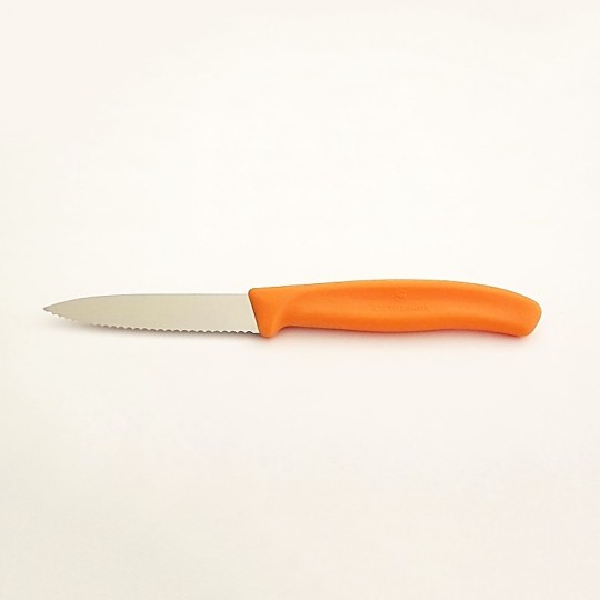 Victorinox - Couteau de Cuisine Cranté 8 cm - Orange - Vue 1