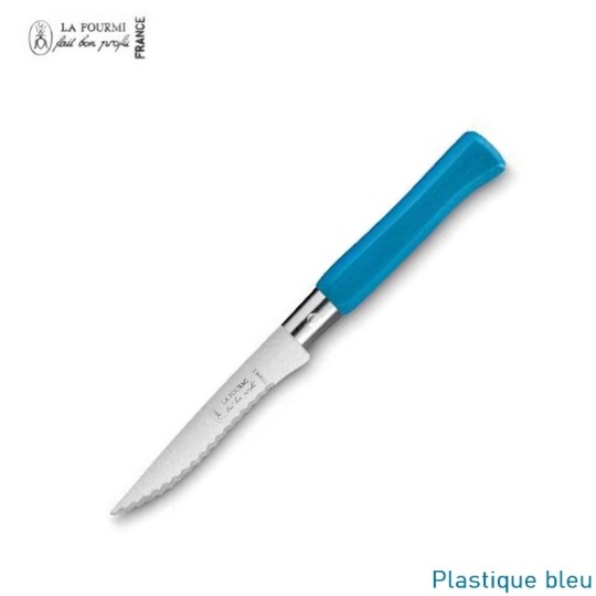 La fourmi couteau de table country cranté - plastique bleu pétrol