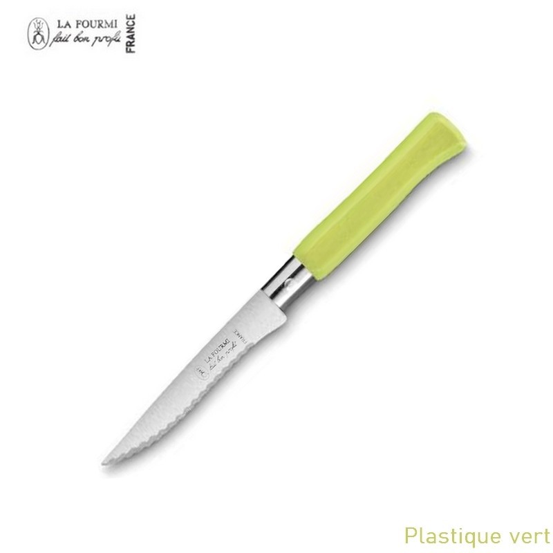 La fourmi couteau de table country cranté - plastique vert