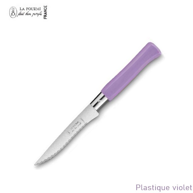 La fourmi couteau de table country cranté - plastique violet