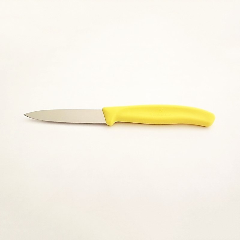 Victorinox Couteau lisse 8 cm Plastique jaune - Vue 1 Victorinox Couteau lisse 8 cm Plastique jaune - Vue 1