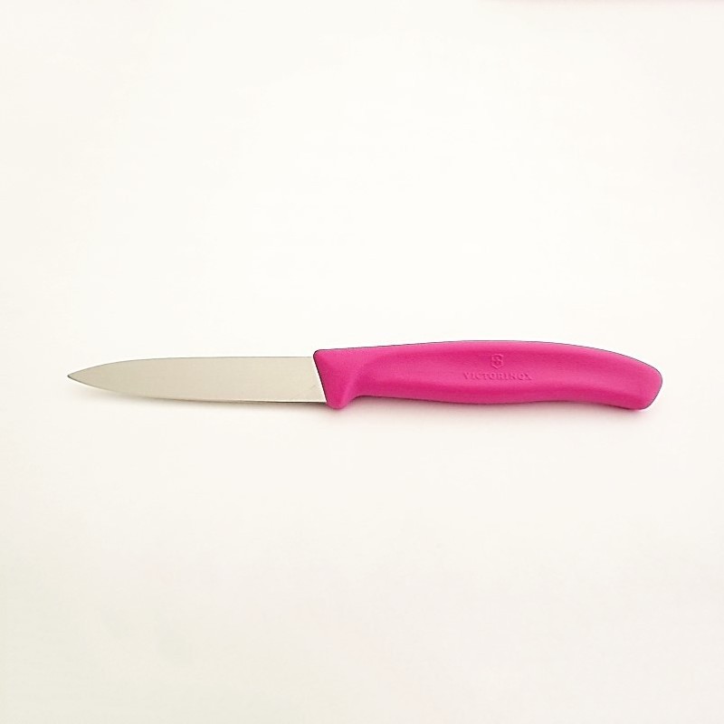 Victorinox couteau lisse 8 cm Plastique rose - Vue 1 Victorinox couteau lisse 8 cm Plastique rose - Vue 1