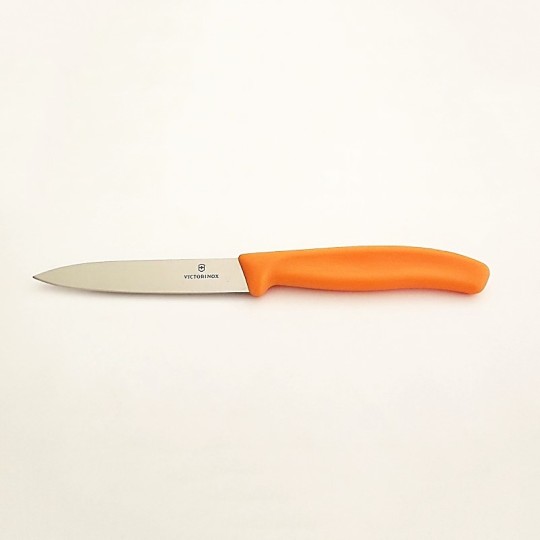 Victorinox Couteau lisse 10 cm Plastique orange - Vue 1