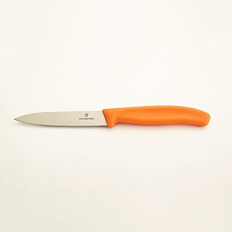 Victorinox Couteau lisse 10 cm Plastique orange - Vue 1 Victorinox Couteau lisse 10 cm Plastique orange - Vue 1