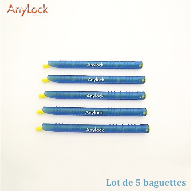 Lot de 5 Baguettes Anylock - Bleu - Petite - 13 cm - Vue 1 - coutellerie-du-sud.com