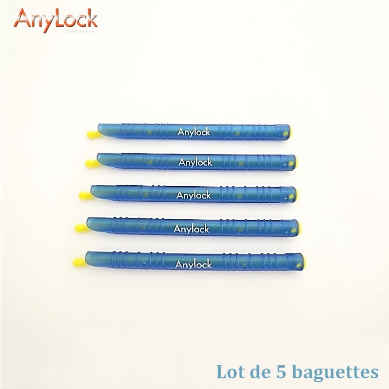 Lot de 5 Baguettes Anylock - Bleu - Petite - 13 cm - Vue 1 - coutellerie-du-sud.com Lot de 5 Baguettes Anylock - Bleu - Petite - 13 cm - Vue 1 - coutellerie-du-sud.com