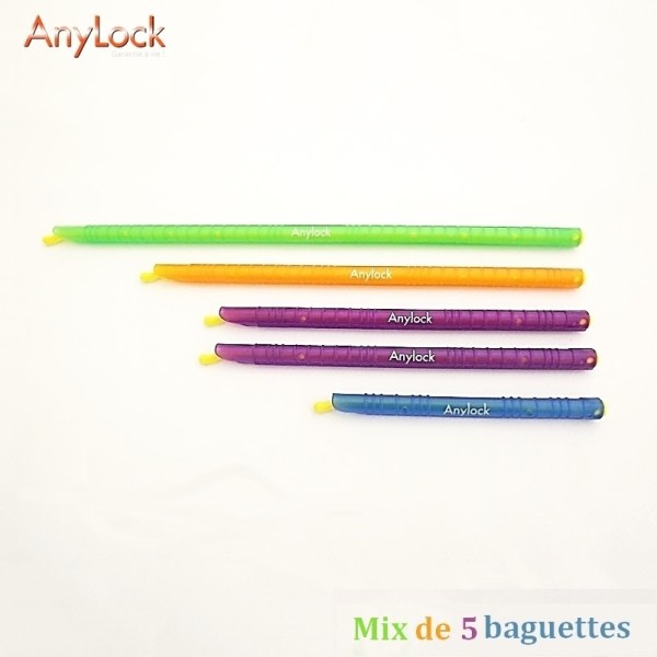 Avis et commentaires de Anylock :lot de 24 baguettes + 2 baguettes 13 cm en  cadeau. Livraison offerte à partir de 70€ d'achats (seulement 4,90€ entre  18 et 70€, 0€ au delà