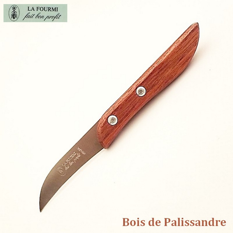 La Fourmi couteau de cuisine serpette - Bois de palissandre - Vue 1 La Fourmi couteau de cuisine serpette - Bois de palissandre - Vue 1