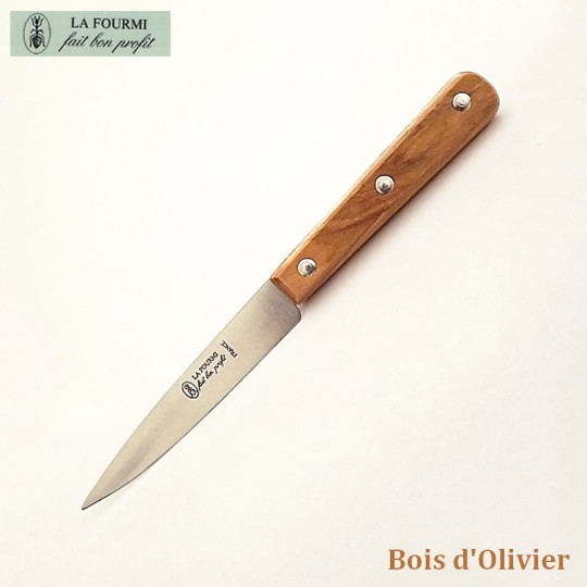 La Fourmi Couteau de Cuisine Lisse 10 cm Bois d'olivier - Vue 1