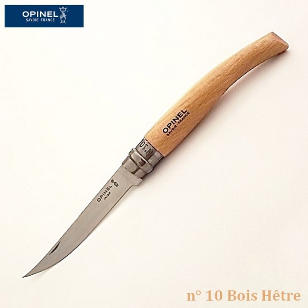 Opinel Couteau de Poche Effilé N°10 Bois hêtre - Vue 1