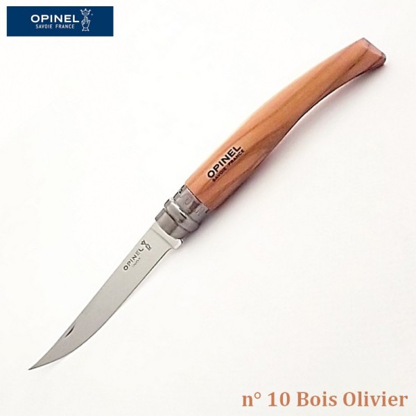 Opinel Couteau de Poche Effilé N°10 Bois olivier - Vue 1