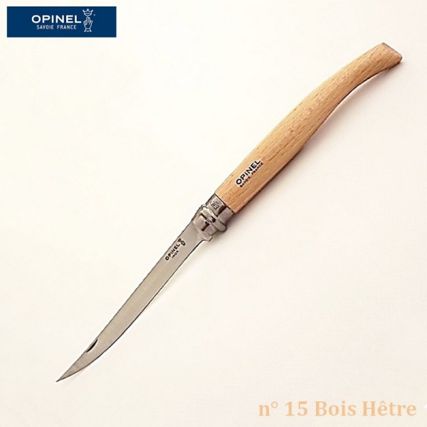Opinel Couteau de Poche Effilé N°15 Bois hêtre - Vue 1