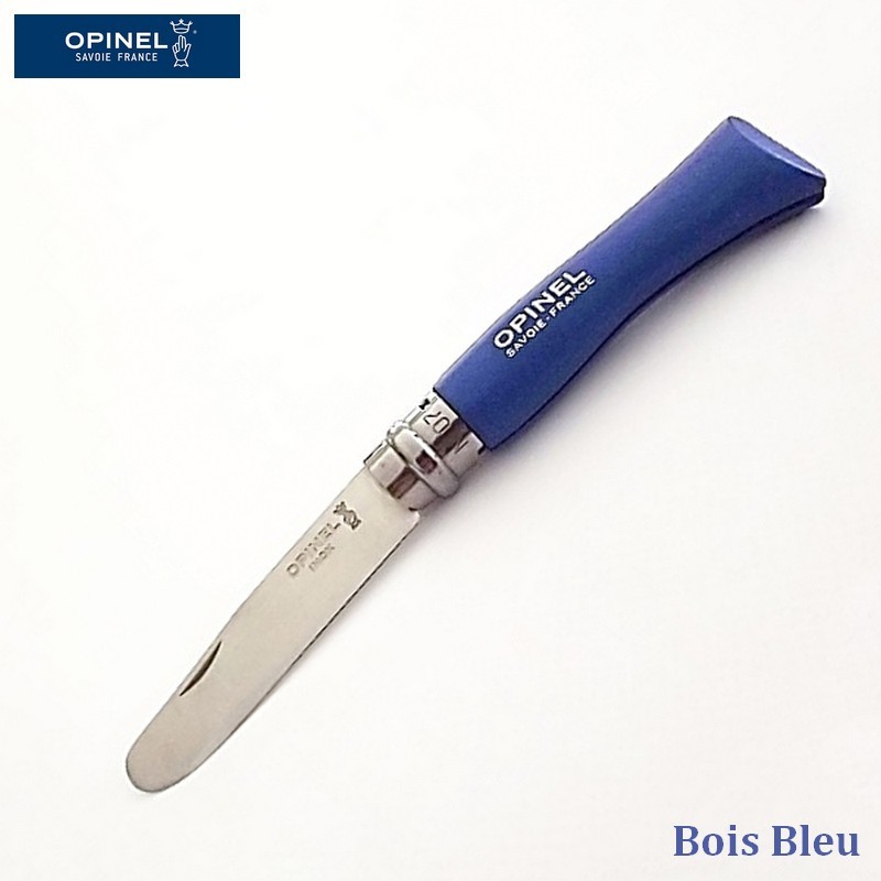 Opinel Couteau de Poche Mon premier opinel Bois bleu - Vue 1 Opinel Couteau de Poche Mon premier opinel Bois bleu - Vue 1